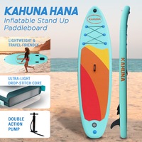Kahuna Hana Inflatable Stand Up Paddle Board 10.6FT with iSUP Paddle, Double-Action Pump, Repair Kit, Leash, Carry Bag for Kids and Adults