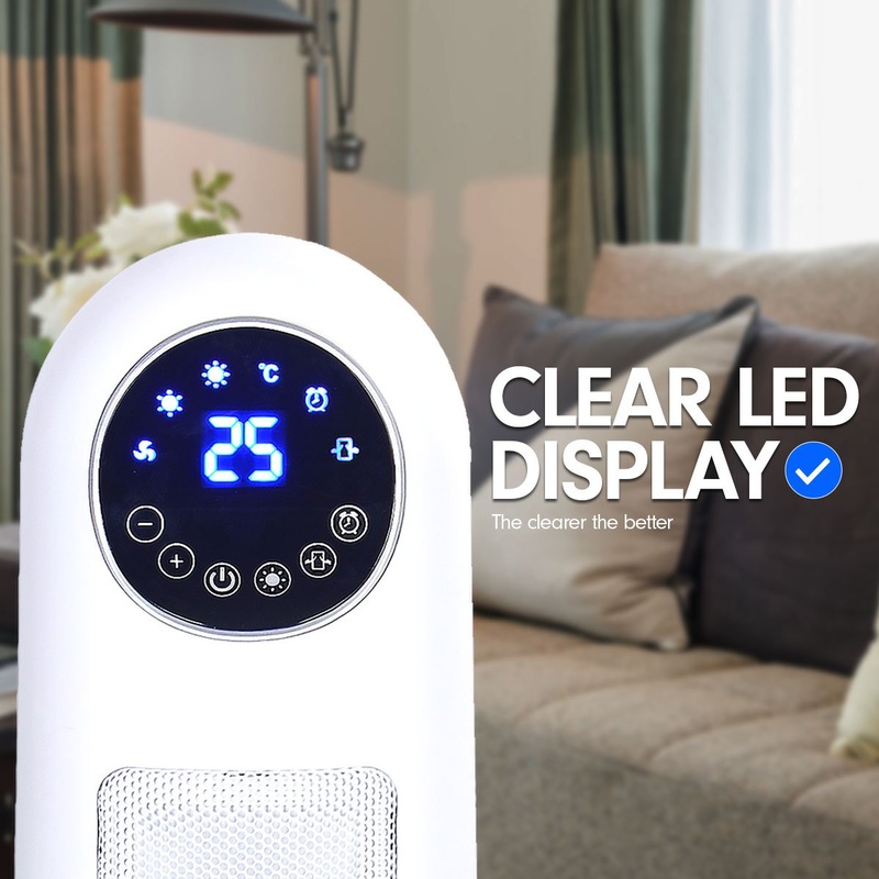 Buy Pronti 2200w Electric Heater Remote Control Pronti Fan Ceramic Tower  Portable White - MyDeal