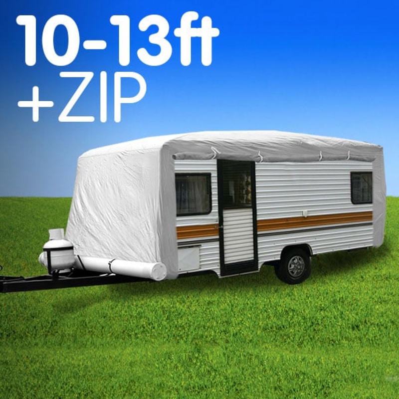 Premium 10ft To 13ft Caravan Cover With Side Zip Campervan 11ft 12ft Buy Caravan Covers