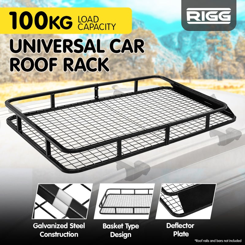 Buy RIGG Universal Roof Rack Basket Steel Car Luggage Carrier - MyDeal