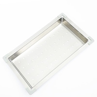 304 Stainless Steel Kitchen Sink Colander Drainer Draining Tray Strainer Laundry