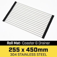 Stainless Steel Kitchen Sink Roller Mat - 255 x 450mm