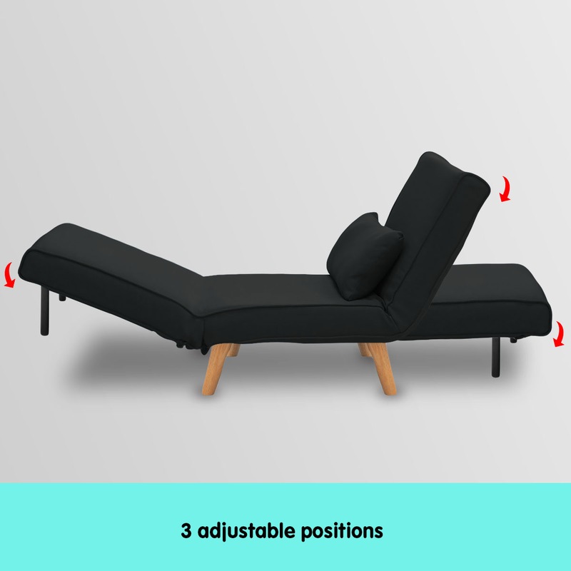 Buy Suede Corner Sofa Bed Comfortable Chair Single Seater Adjustable