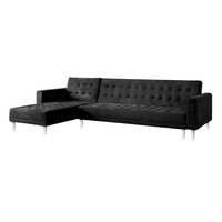 Sarantino Corner Sofa Lounge Couch Bed Modular Furniture Home Chaise Black