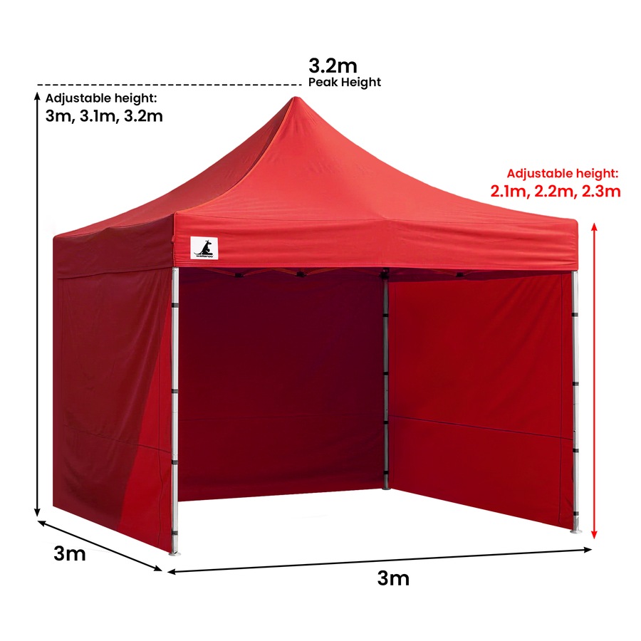 Wallaroo 3x3m Pop-up Outdoor Gazebo Market Tent Shade Folding Canopy Event