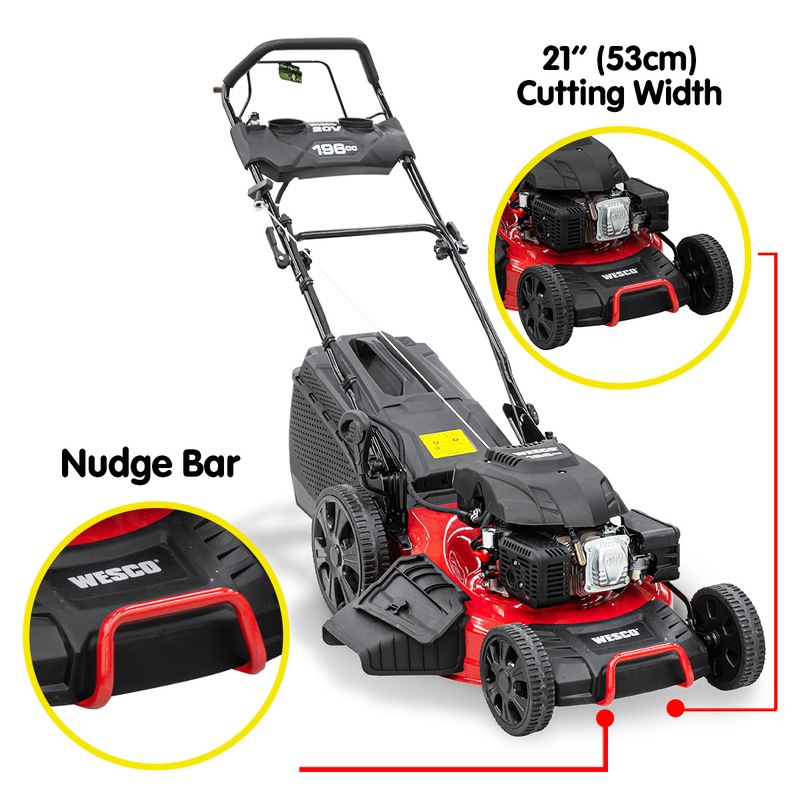 wesco 196cc 4 stroke electric start lawnmower refurbished buy lawn mowers 6924328377221