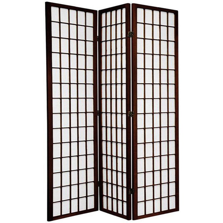 3 Panel Room Divider Privacy Screen in Brown 132cm