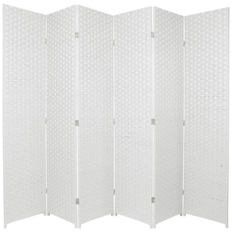 Buy Wooden White Room Divider 6 Fold Screen 175cm Tall MyDeal