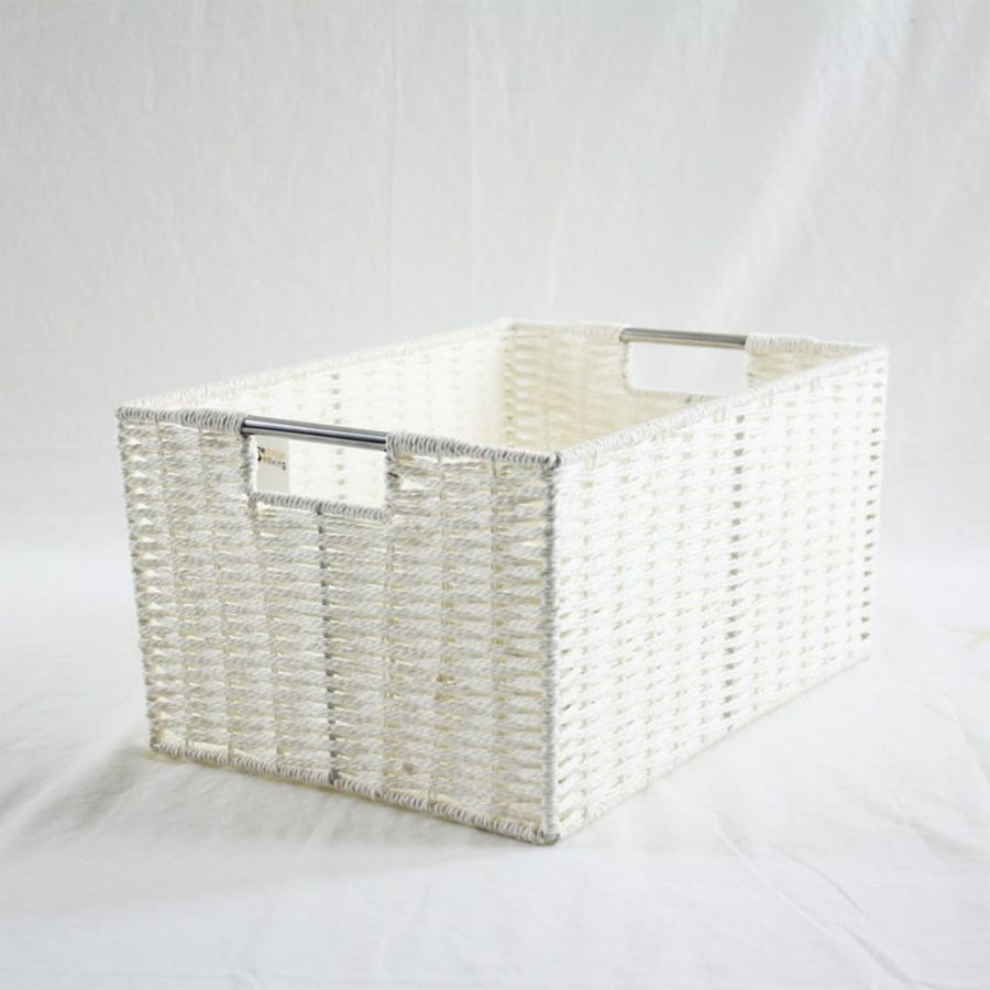 Chattel Storage Basket White Medium