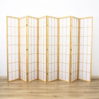 Shoji Room Divider Screen Natural 8 Panel