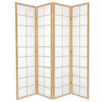 Zen Room Divider Screen Natural 4 Panel
