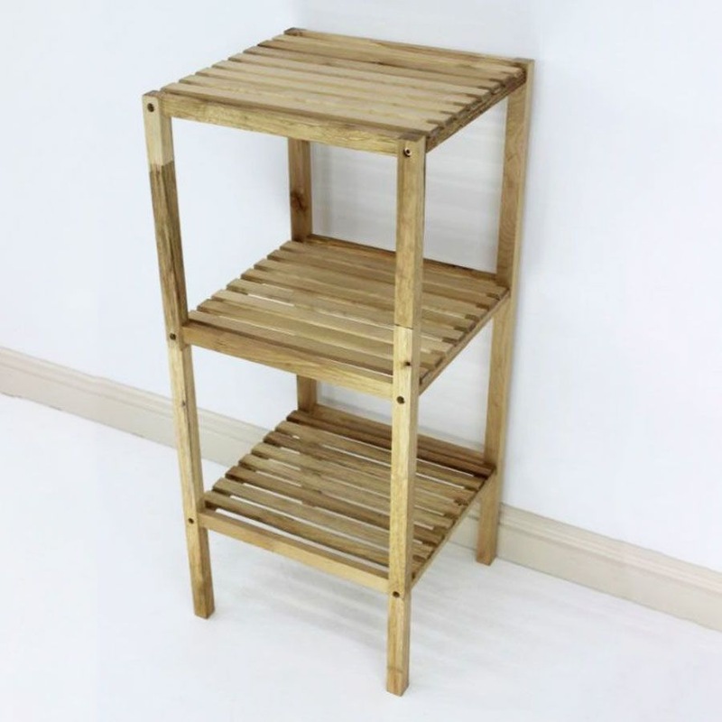 Buy Wooden Slatted Shelving Unit 3 Tier MyDeal