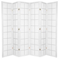 Zen Room Divider Screen White 6 Panel