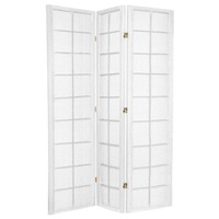 Zen Room Divider Screen White 3 Panel