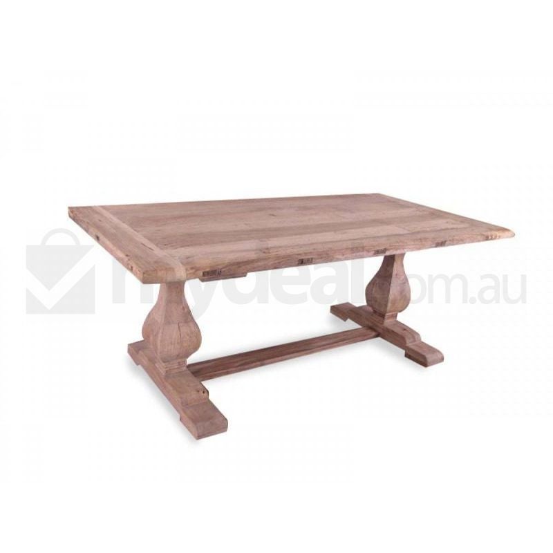 Titan Rustic Natural Elm Wood Table 2.4m Reclaimed