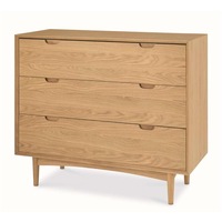 Asta 3 Drawer Chest Scandinavian Design - Natural