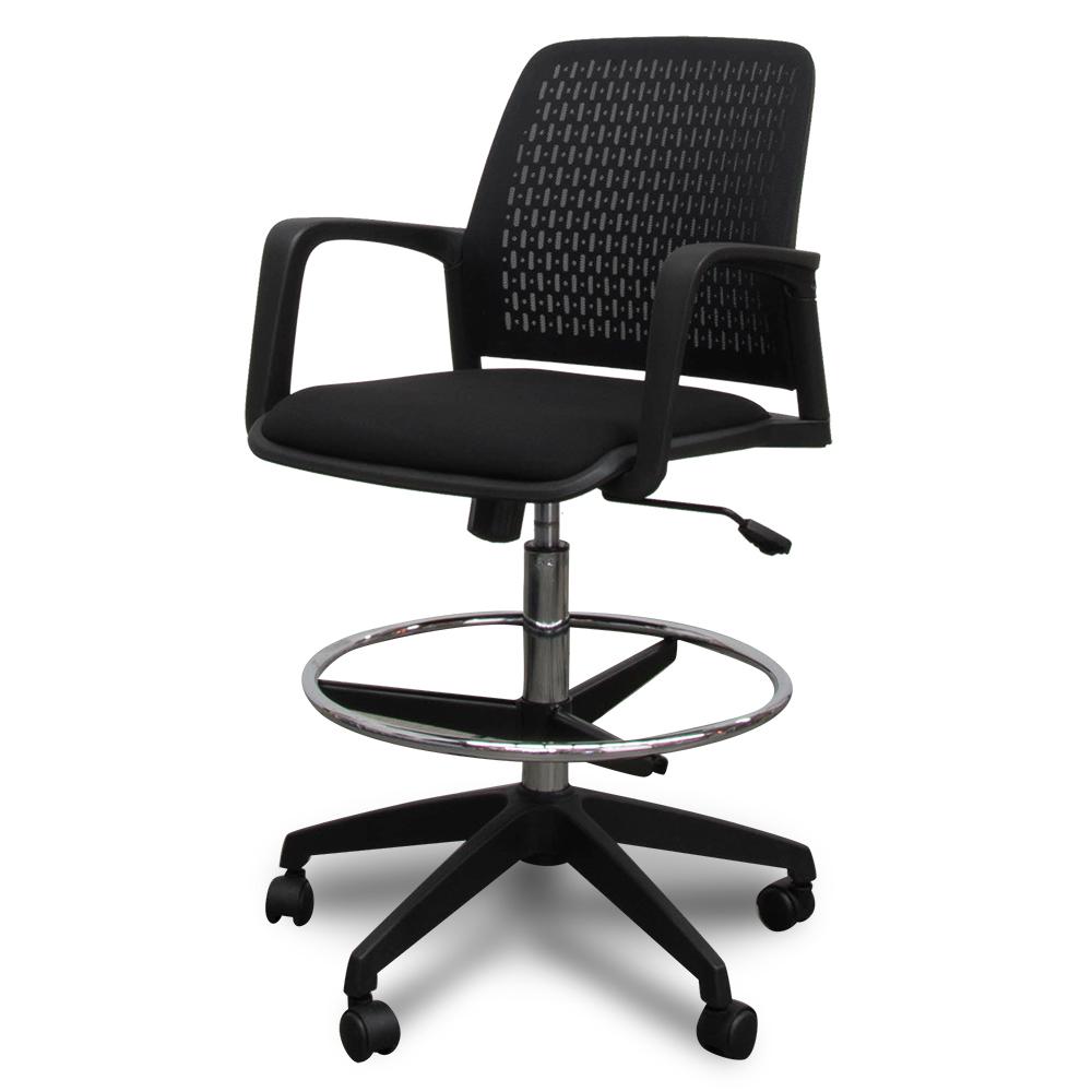 Clayton Drafting Office Chair - Black