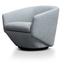 Donna Fabric Lounge Chair - Light Grey