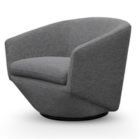 Donna Fabric Lounge Chair - Graphite Grey