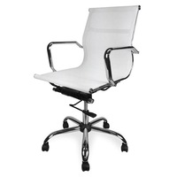 Carter Low Back Office Chair - White Mesh