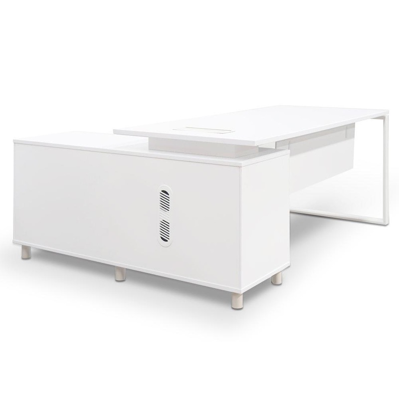 Buy Halo 180cm Executive Office Desk Right Return White MyDeal