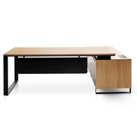Janell 2.3m Left Return Office Desk - Natural