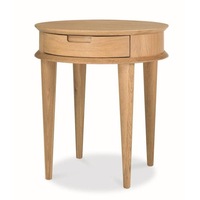 Johansen Scandinavian Oak Lamp Side Table with Drawers - Natural