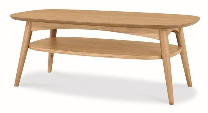 Johansen Scandinavian 109cm Oak Rectangle Coffee Table - Natural