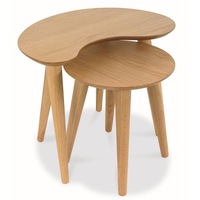 Johansen Nest of Wooden Side Tables - Natural