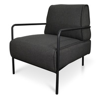 Ken Fabric Lounge Chair - Dark Grey