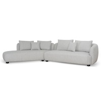 Marius 3 Seater Left Chaise Sofa - Clay Grey