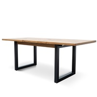 Percy Extendable Dining Table - European Knotty Oak and Peppercorn