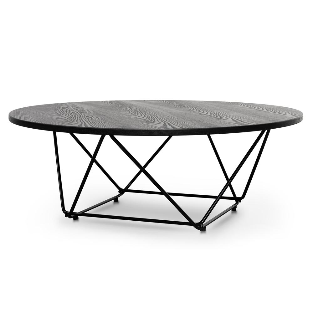 Robin 100cm Coffee Table Black Ash Veneer Black Legs Buy Coffee Tables 780055