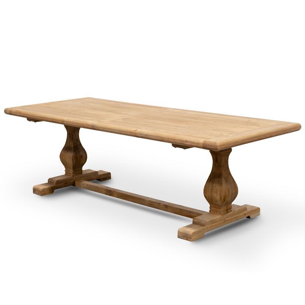 Titan Reclaimed ELM Wood Dining Table 1.98m - Rustic Natural