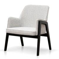 Trent Fabric Lounge Chair - Silver Grey