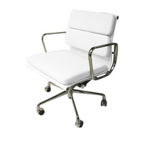 Ashton Low Back Office Chair - White Leather