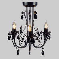 Harmony Leaf Chandelier 3 Light - Black