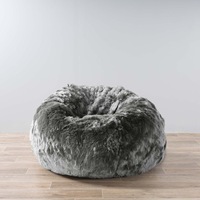 Cloud Plush Fur Bean Bag - Charcoal