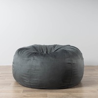 Pierre Fur Bean Bag - Charcoal