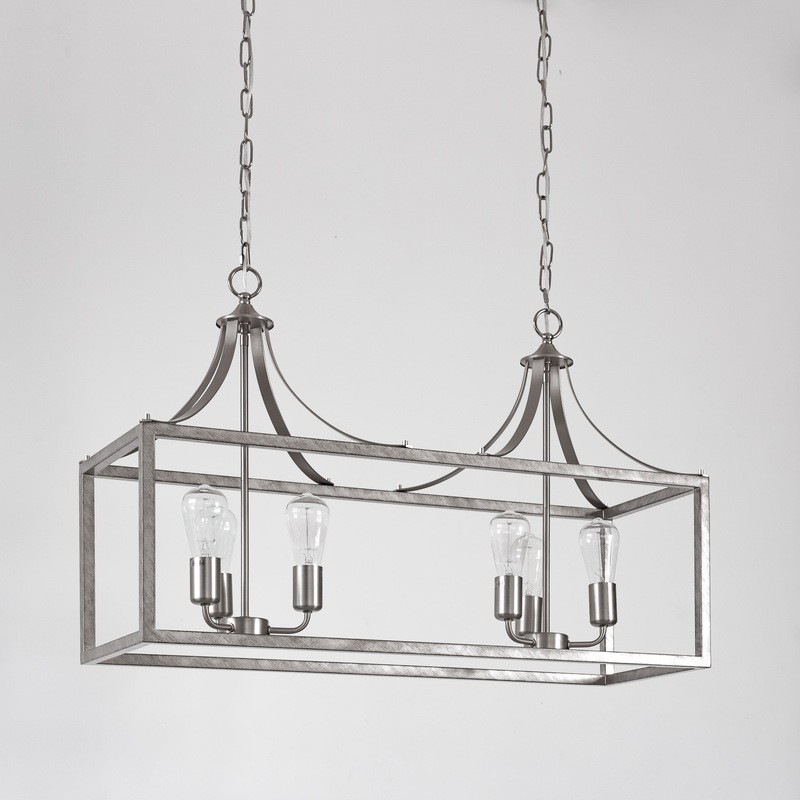 Buy Hampton Style Dining Room Pendant Light Langham Brushed Chrome