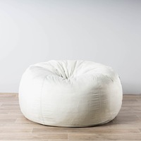 Pierre Fur Bean Bag - White