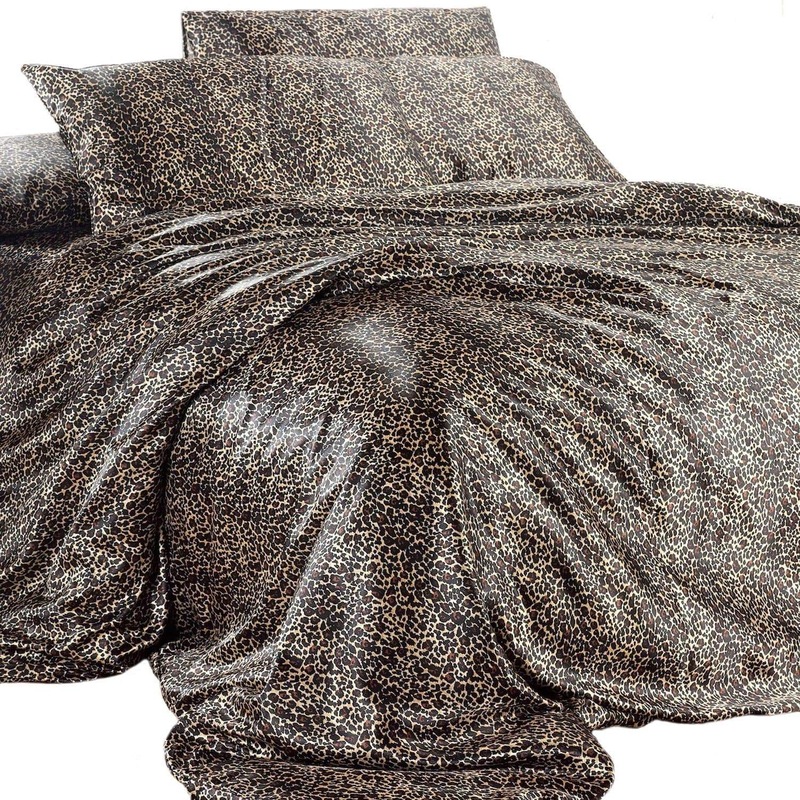 Buy Satin Quilt Cover Leopard Print MyDeal