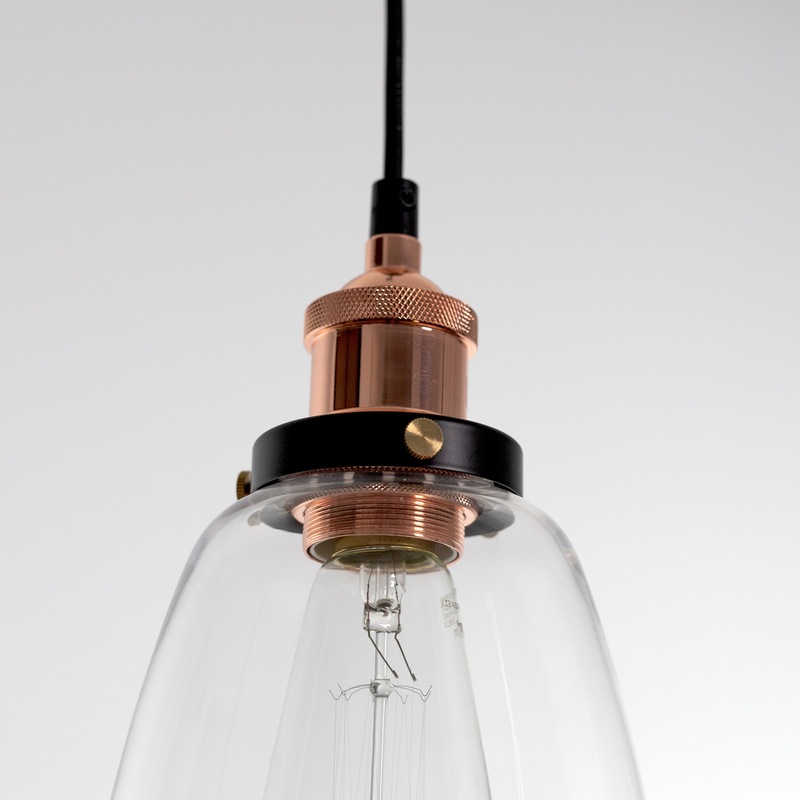 Lucy Glass Pendant Light Copper Mydeal