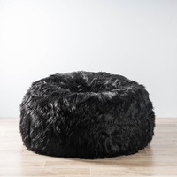 Lush Fur Bean Bag - Black