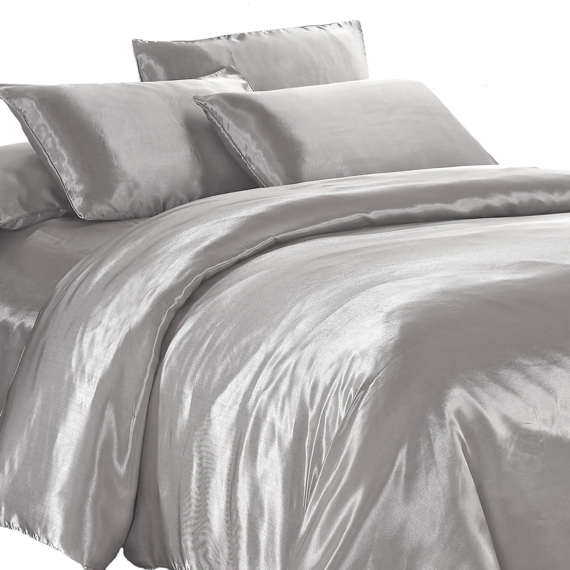 Satin Quilt Cover - Silver
