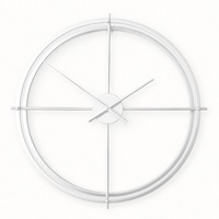 Large Metal Wall Clock - Lincoln White