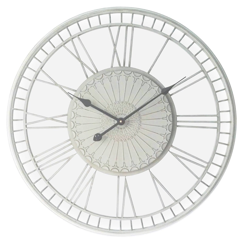 large metal wall clock tuscany distressed cream buy wall clocks 9356422004746