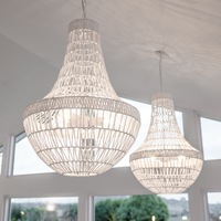 Como Empire Boho Rope Pendant Chandelier - White