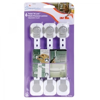 TWIST 'N LOCK MULTI-PURPOSE LATCH WHITE/GREY 6PK