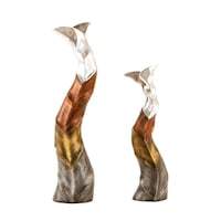 Aluminium Curvy Vase - Set of 2